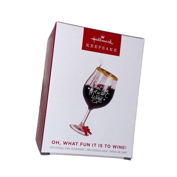 NEW NIP 2023 hallmark keepsake oh what fun.. wine Ornament - Picture 3 of 5